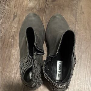 Steve Madden Charcoal Ankle Booties